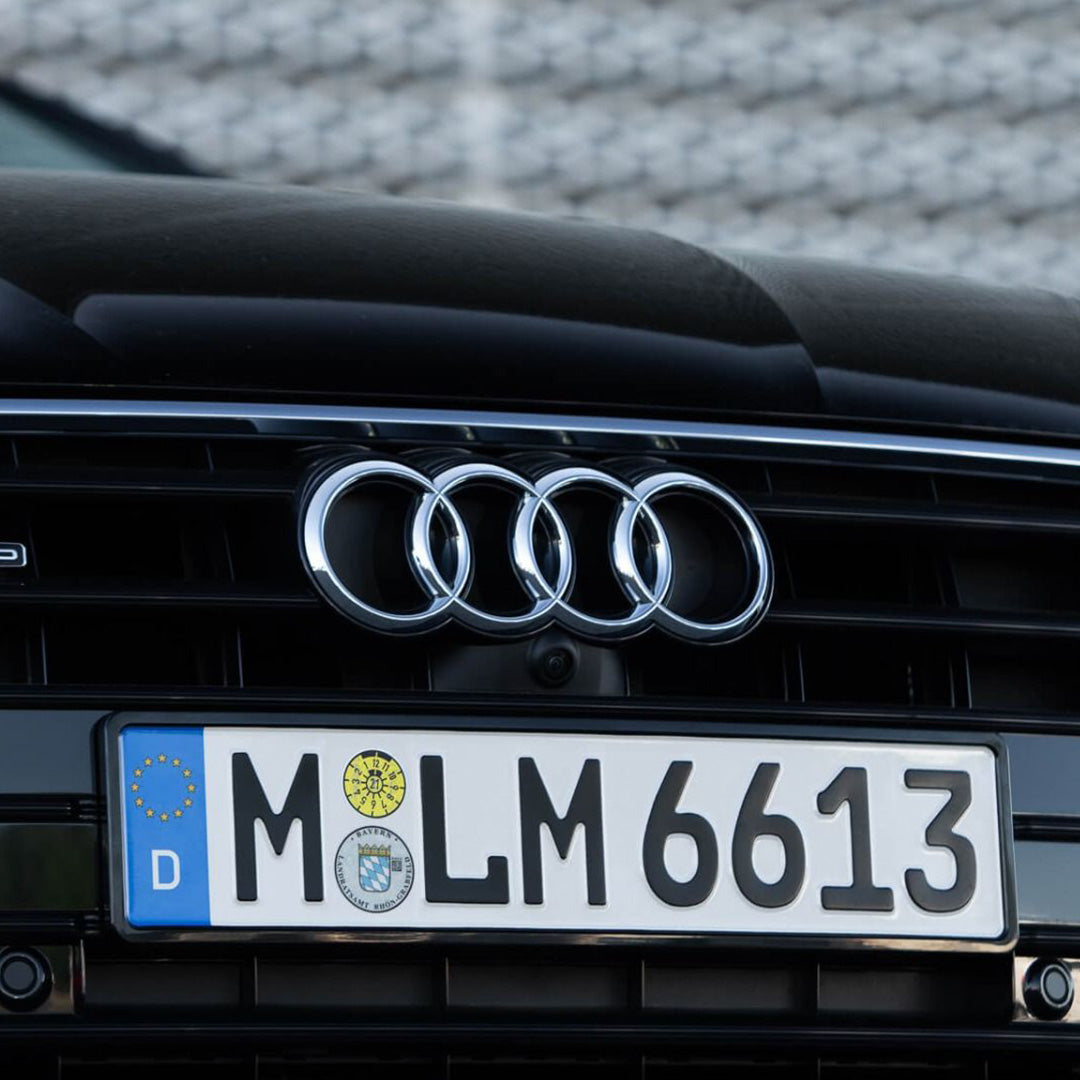 Audi European number plate frame retrofit by Euro Car Electronics in Australia